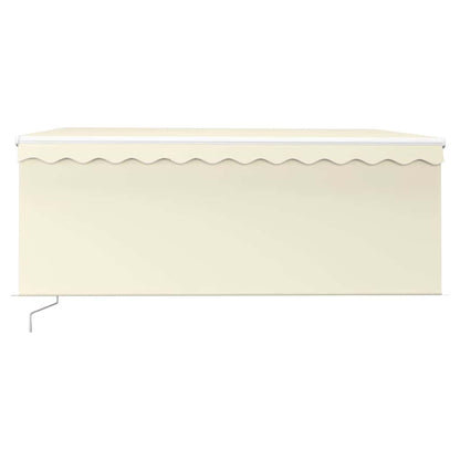 vidaXL Manual Retractable Awning with Blind 3x2.5m Cream 3