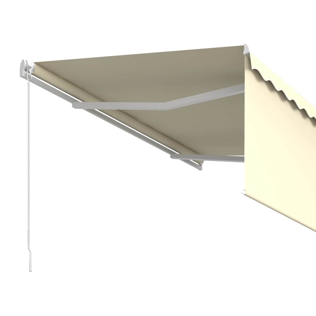 vidaXL Manual Retractable Awning with Blind 3x2.5m Cream 4