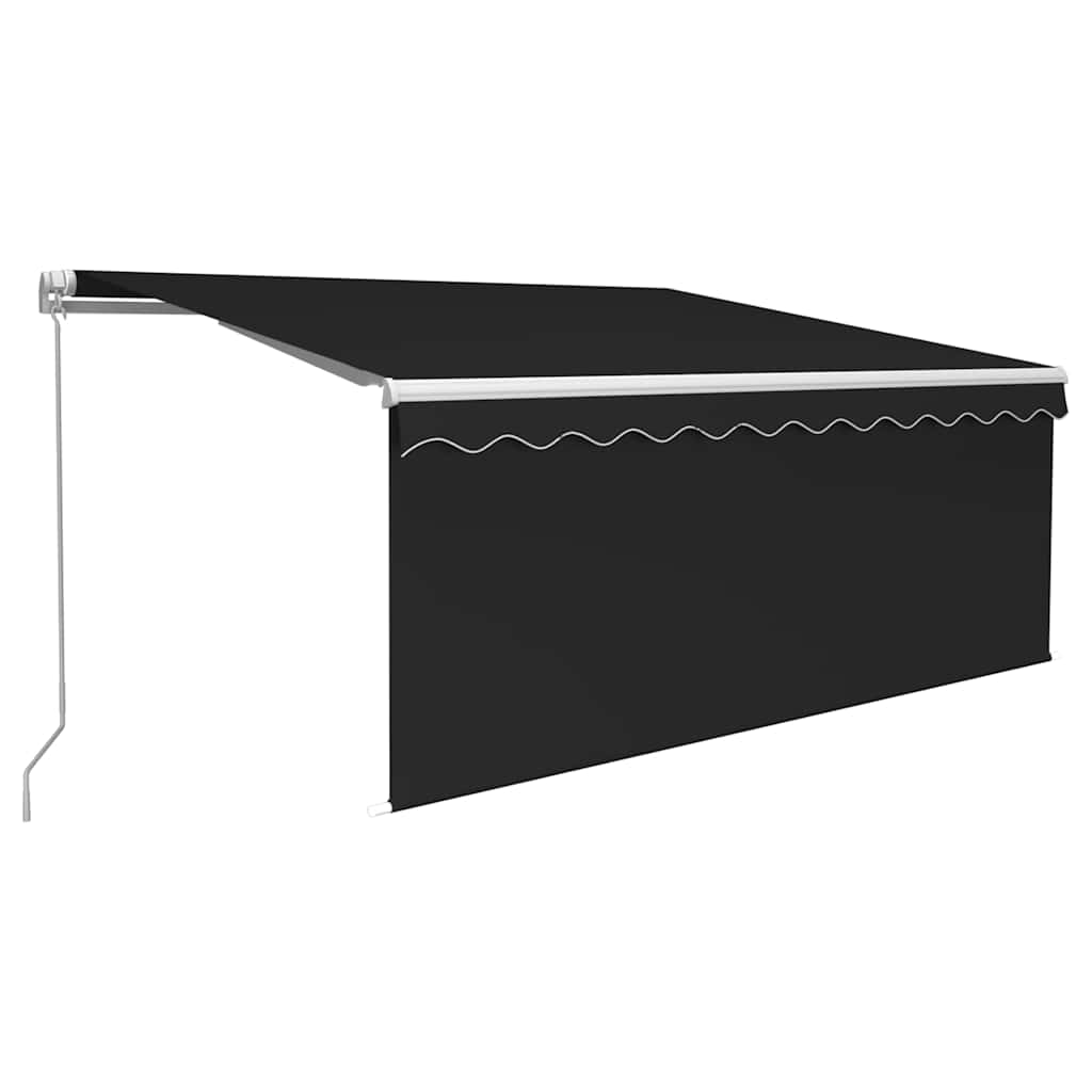 vidaXL Manual Retractable Awning with Blind 3x2.5m Anthracite 2