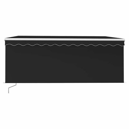 vidaXL Manual Retractable Awning with Blind 3x2.5m Anthracite 3