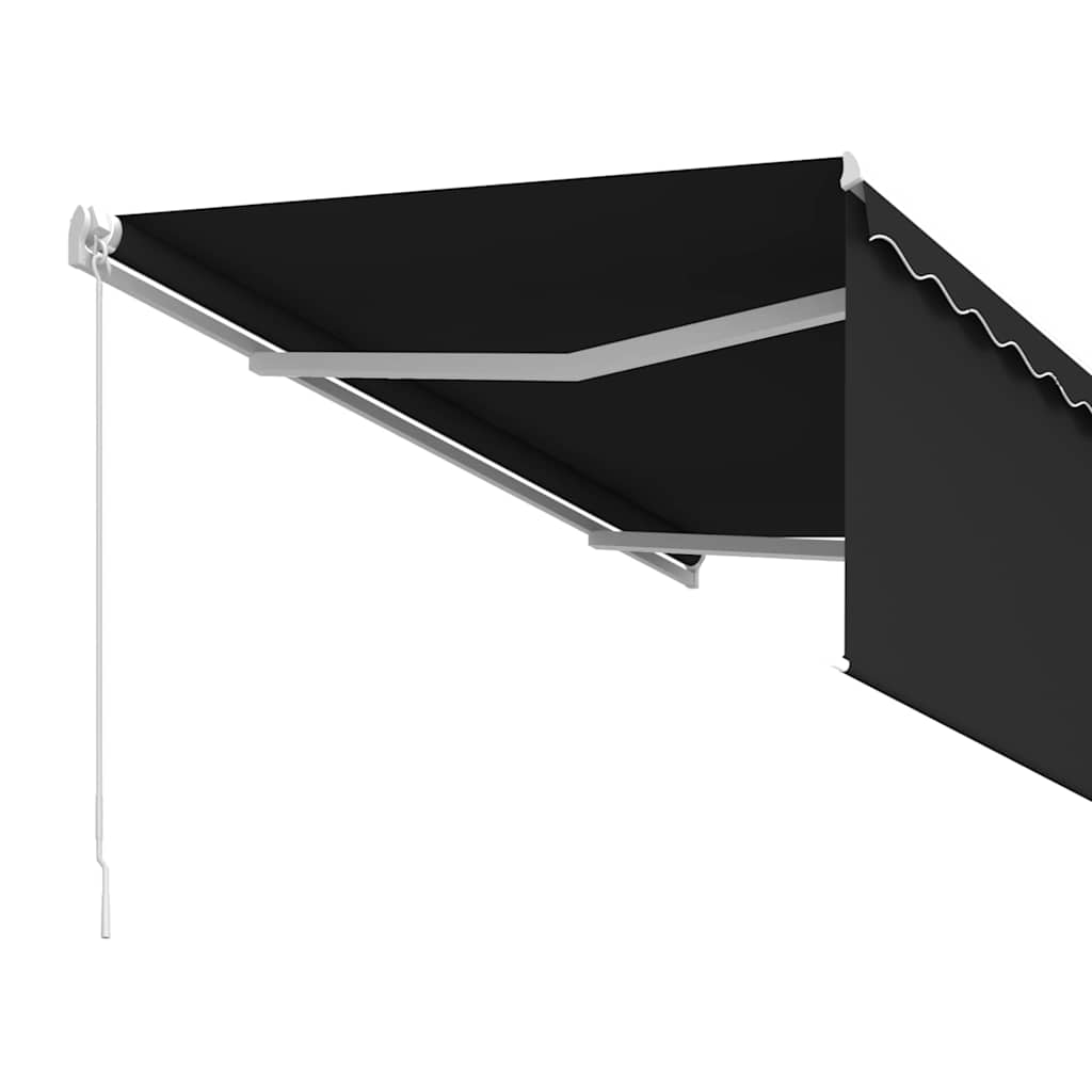 vidaXL Manual Retractable Awning with Blind 3x2.5m Anthracite 4