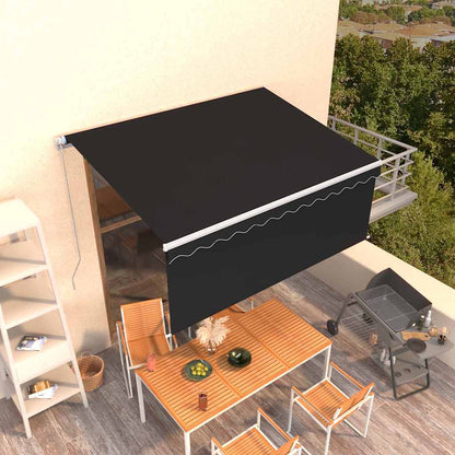 vidaXL Manual Retractable Awning with Blind 3x2.5m Anthracite 1