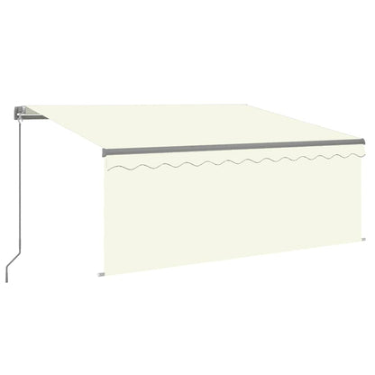 vidaXL Manual Retractable Awning with Blind&LED 3,5x2,5m Cream 2