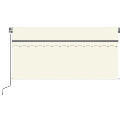 vidaXL Manual Retractable Awning with Blind&LED 3,5x2,5m Cream 3