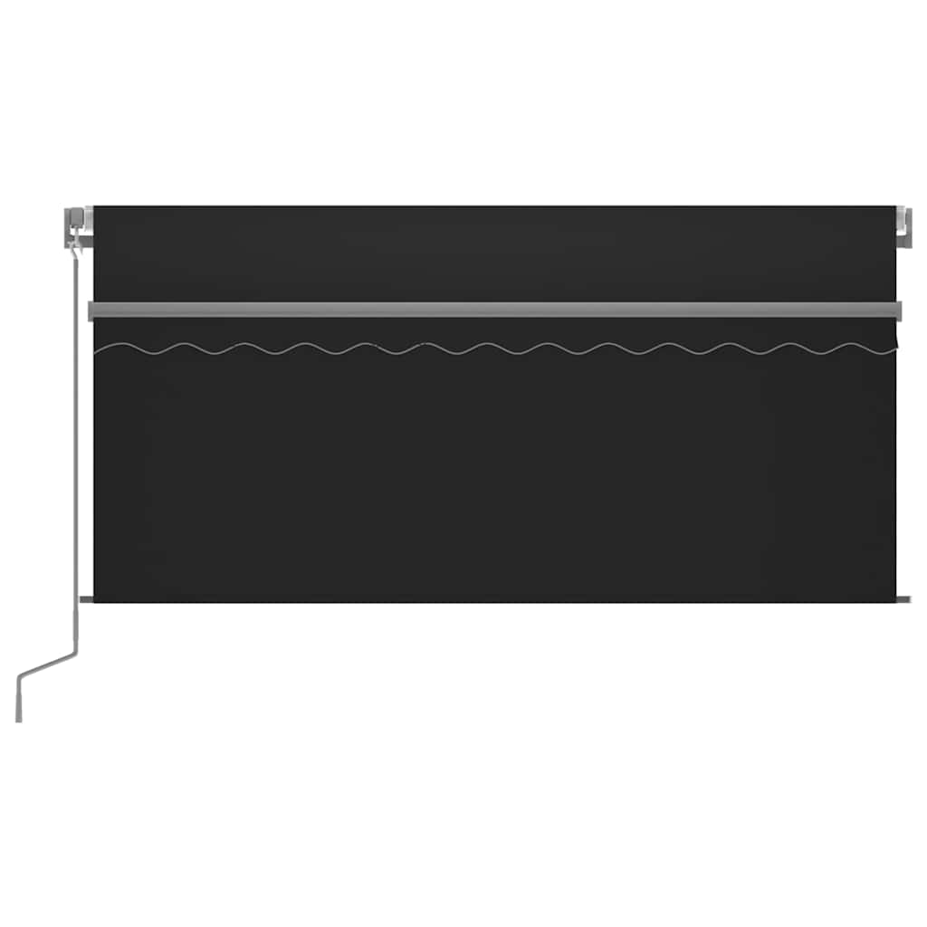 vidaXL Manual Retractable Awning with Blind&LED 3,5x2,5m Anthracite 3