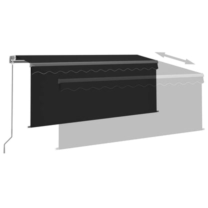 vidaXL Manual Retractable Awning with Blind&LED 3,5x2,5m Anthracite 6