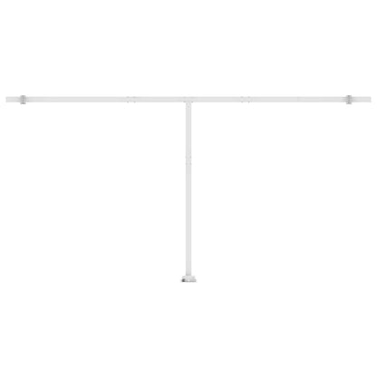Manual Awning 4 x 3.5 m 100% Polyester Drop 350 cm Blue and white