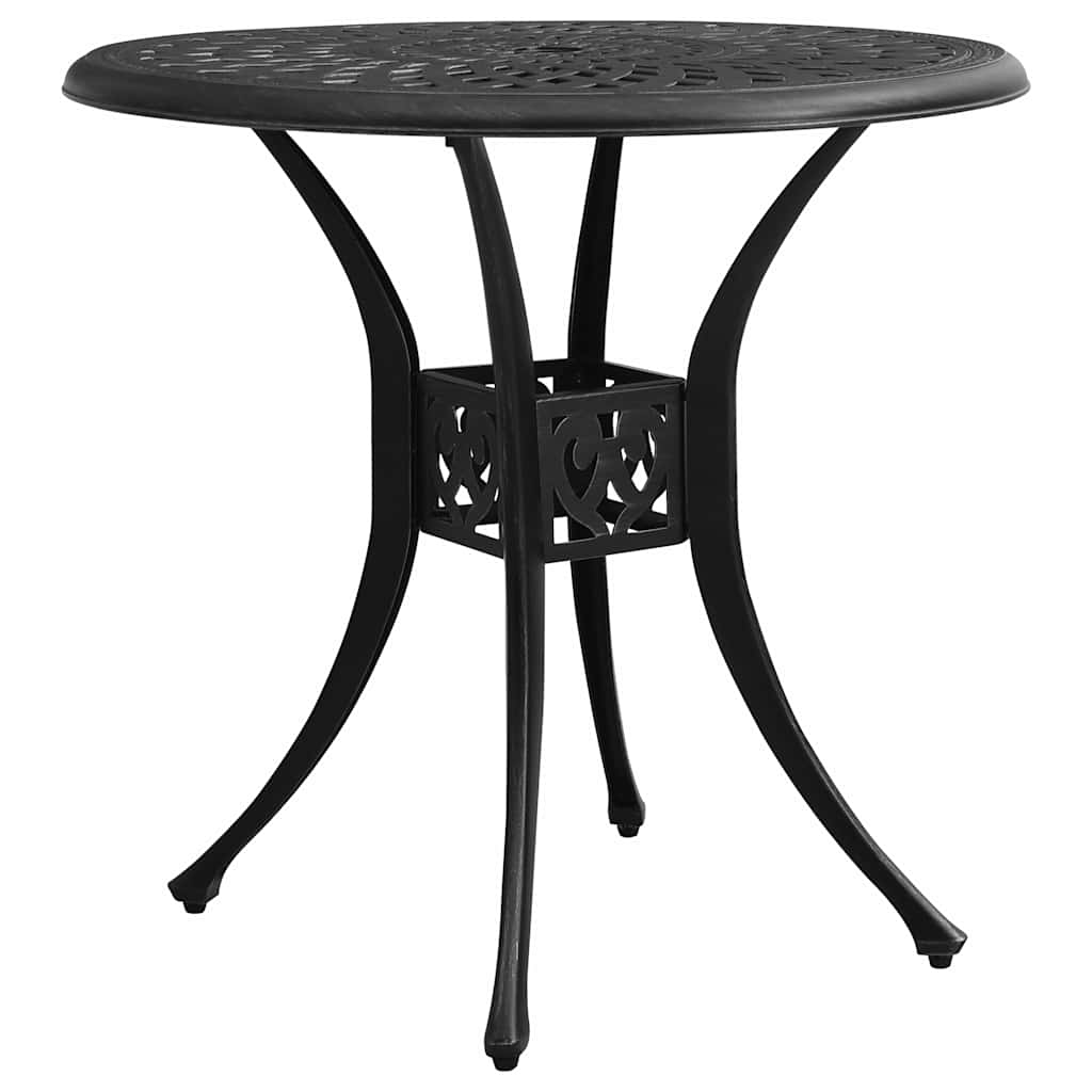 vidaXL 3 Piece Bistro Set Cast Aluminium Black 6