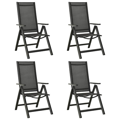 vidaXL 5 Piece Garden Dining Set Aluminium Anthracite 4