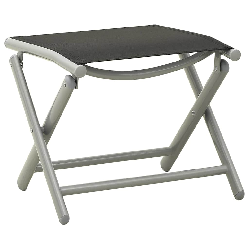 vidaXL 9 Piece Garden Lounge Set Black and Silver 5