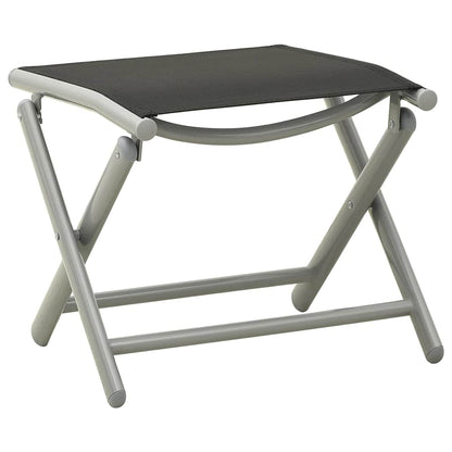 vidaXL 9 Piece Garden Lounge Set Black and Silver 5