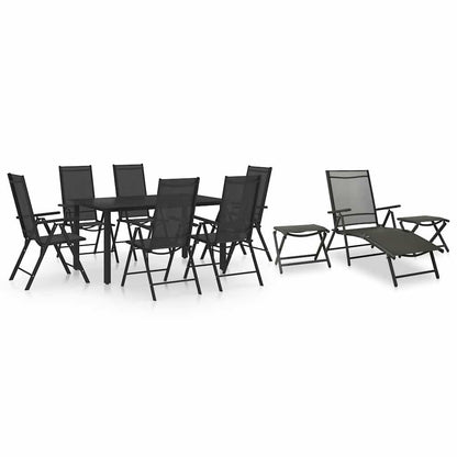 12 Piece Garden Dining Black