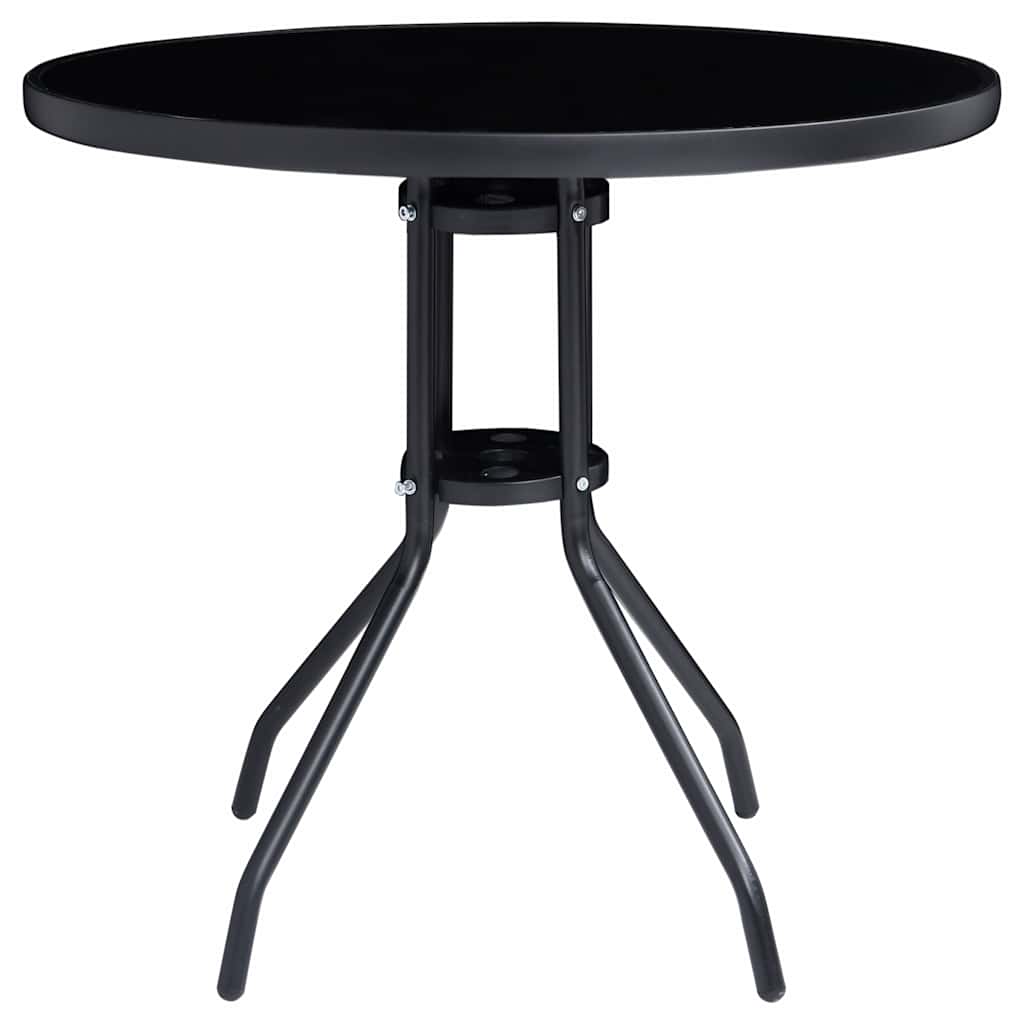 vidaXL 5 Piece Bistro Set Black and Anthracite 3