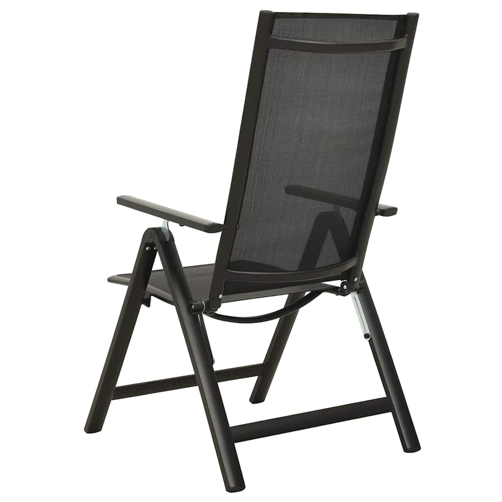 vidaXL 5 Piece Bistro Set Black and Anthracite 6