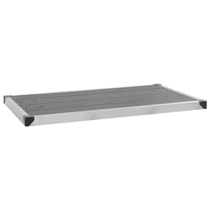 vidaXL Garden Shower with Grey Base 220 cm Aluminium 5