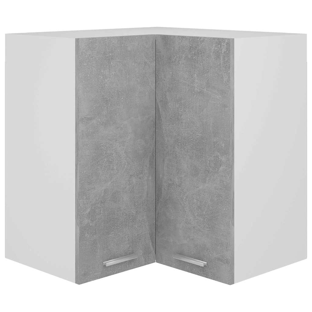 Hanging Cabinet 20 x 29.5 x 100 cm Concrete Grey 1x hanging corner cabinet 57 cm wide 60 cm high