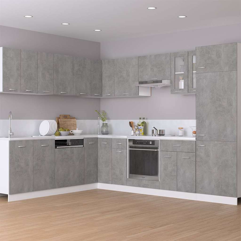 Hanging Cabinet 20 x 29.5 x 100 cm Concrete Grey 1x hanging corner cabinet 57 cm wide 60 cm high
