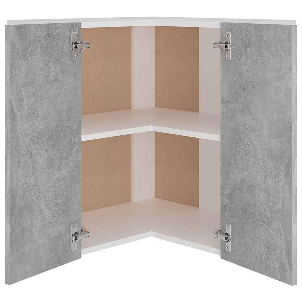 Hanging Cabinet 20 x 29.5 x 100 cm Concrete Grey 1x hanging corner cabinet 57 cm wide 60 cm high