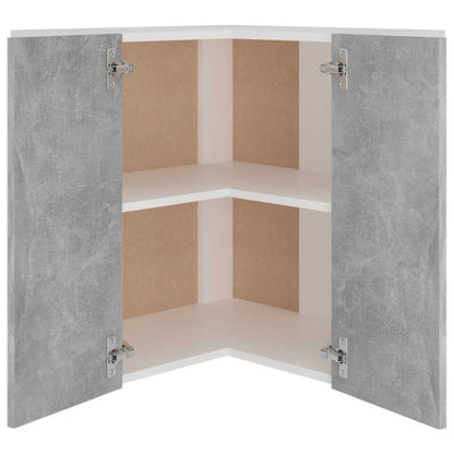 Hanging Cabinet 20 x 29.5 x 100 cm Concrete Grey 1x hanging corner cabinet 57 cm wide 60 cm high
