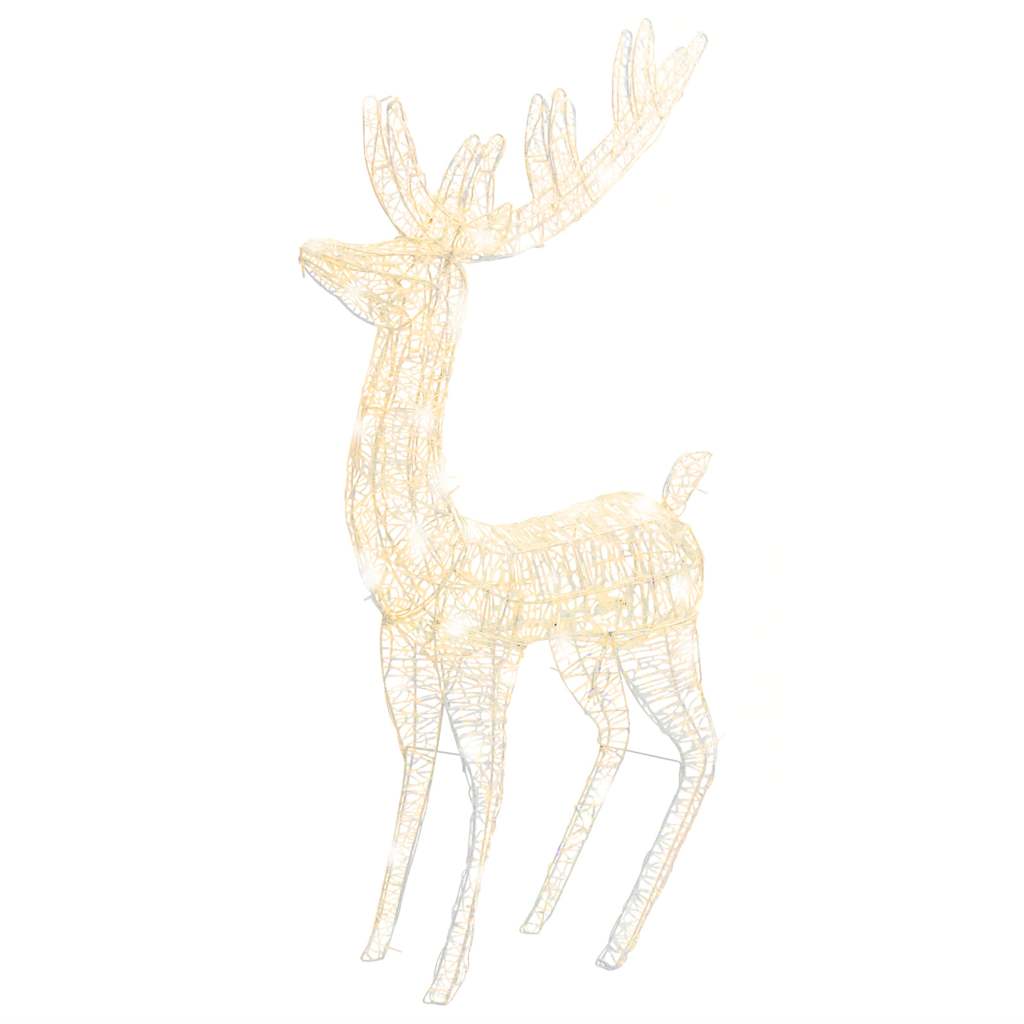 XXL Acrylic Christmas Reindeer 250 LED 180 cm Width 96 cm Warm white
