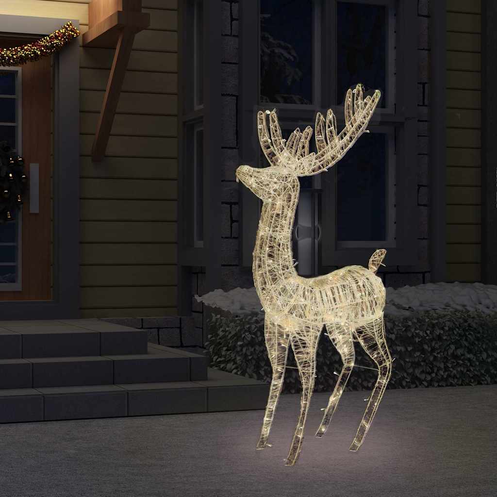 XXL Acrylic Christmas Reindeer 250 LED 180 cm Width 96 cm Warm white