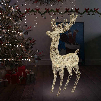 XXL Acrylic Christmas Reindeer 250 LED 180 cm Width 96 cm Warm white