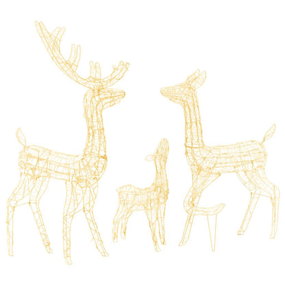 Acrylic Reindeer Family Christmas Decoration 300 LED Warm white