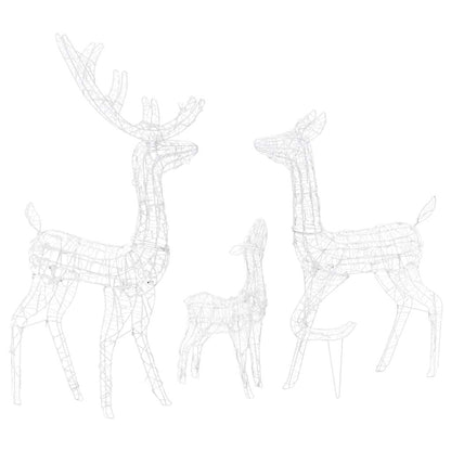 329796 vidaXL Acrylic Reindeer Family Christmas Decoration 300 LED Colourful 4