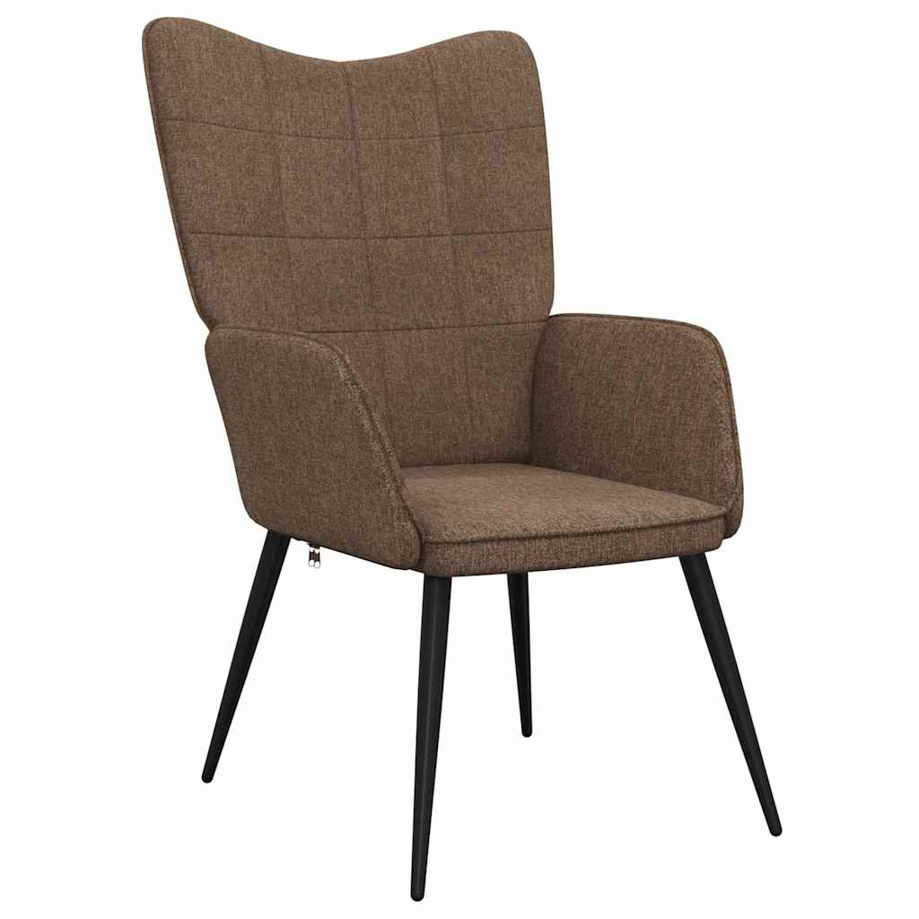 Relaxing Chair Fabric brown without footrest