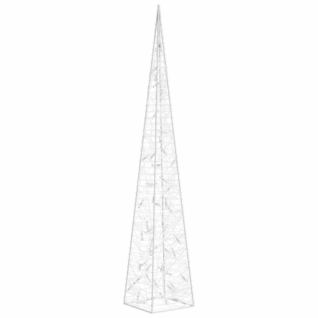 Acrylic Decorative LED Light Cone with Battery Blue 120 cm