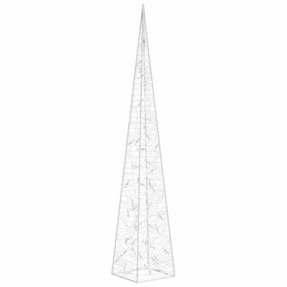 Acrylic Decorative LED Light Cone with Battery Blue 120 cm
