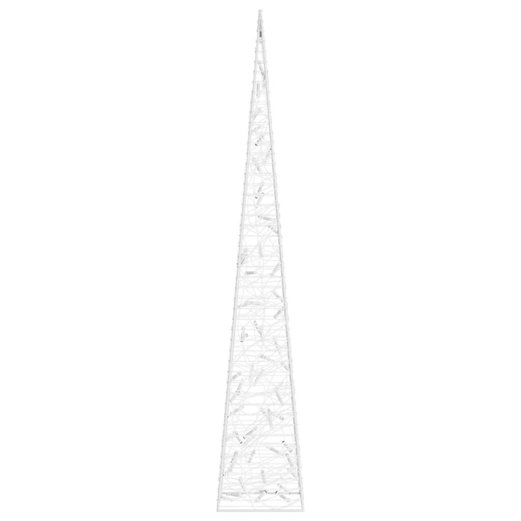 Acrylic Decorative LED Light Cone with Battery Blue 120 cm