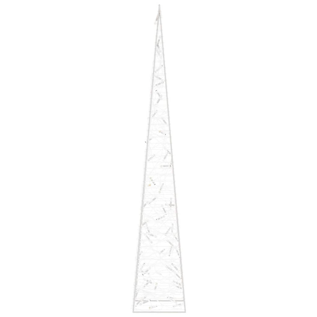 Acrylic Decorative LED Light Cone with Battery Blue 120 cm