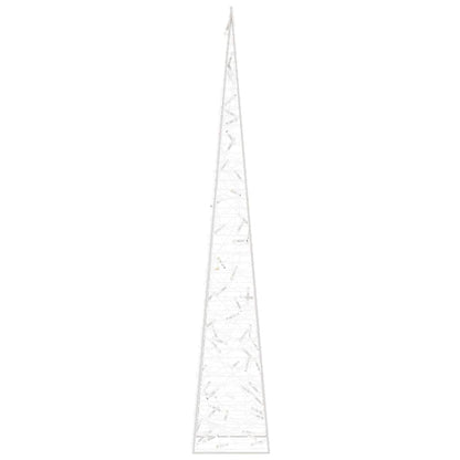 Acrylic Decorative LED Light Cone with Battery Blue 120 cm