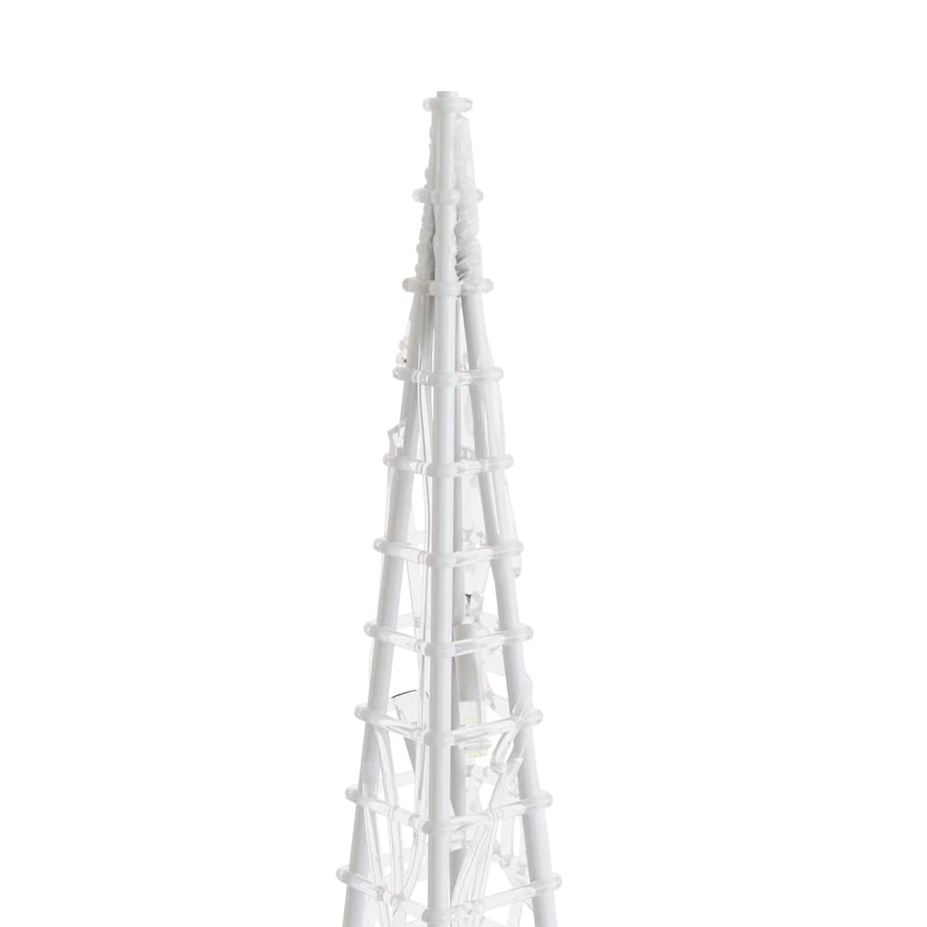 Acrylic Decorative LED Light Cone with Battery Blue 120 cm