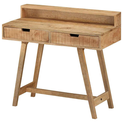 vidaXL Desk | Natural wood | Solid rough mango wood | Medium | Desk 1
