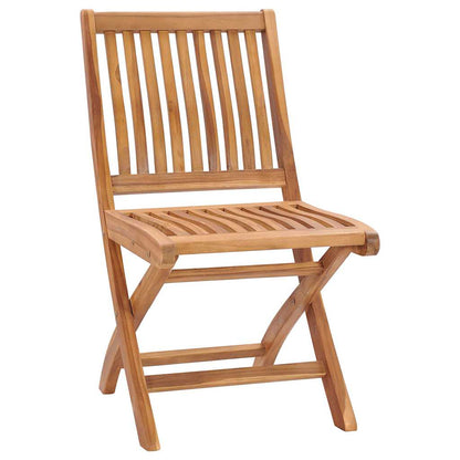 vidaXL Folding Chairs 4 pcs Solid Teak Wood 2