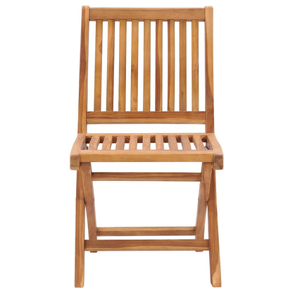 vidaXL Folding Chairs 4 pcs Solid Teak Wood 3