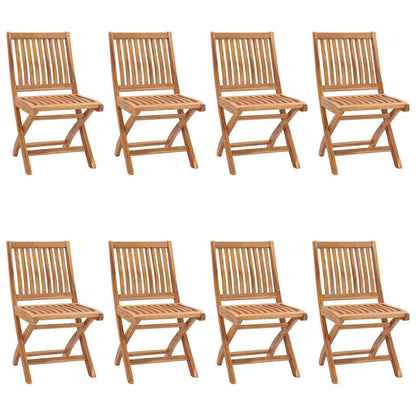 vidaXL Folding Chairs Solid Teak Wood