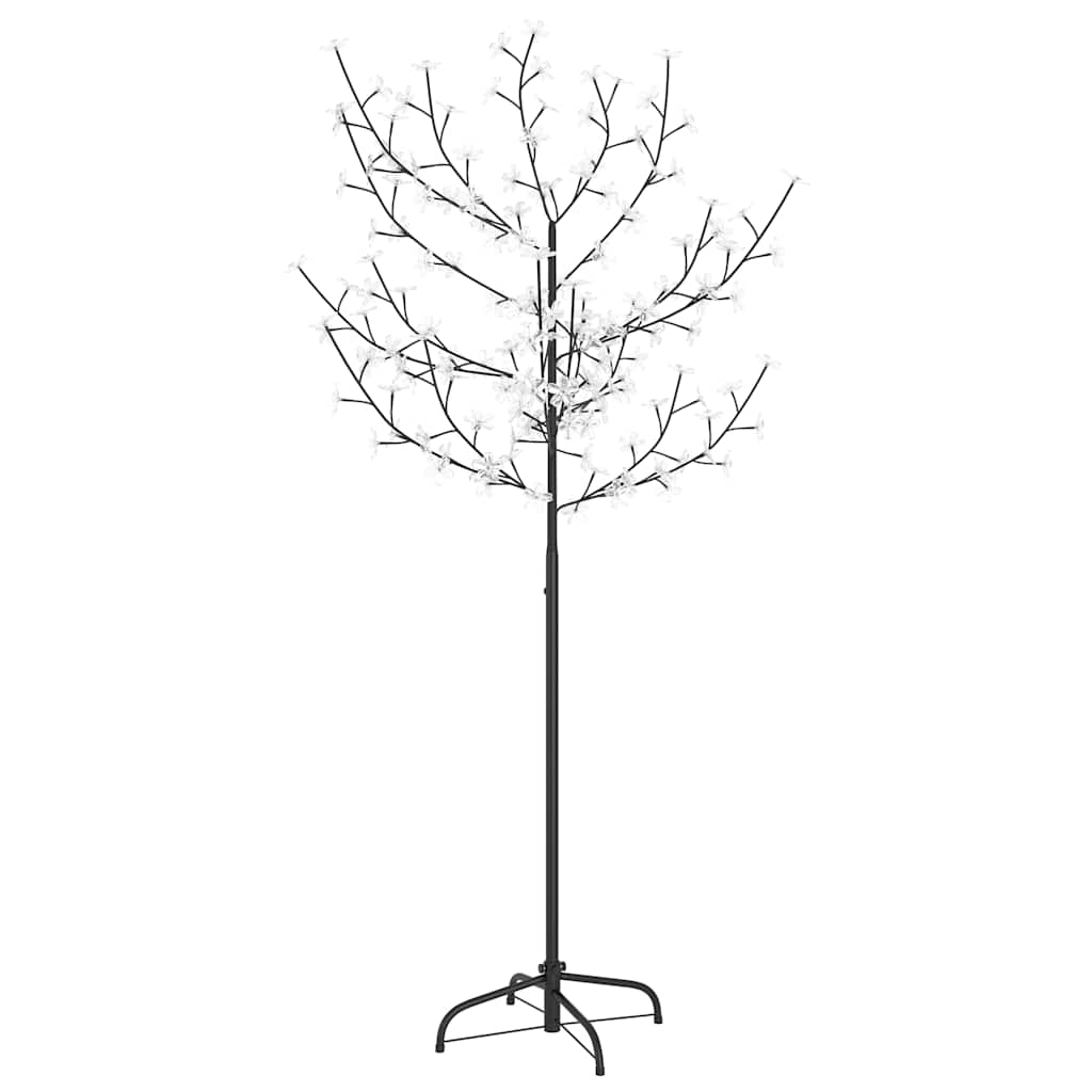 vidaXL Christmas Tree 120 LEDs Warm White Light Cherry Blossom 150 cm 3