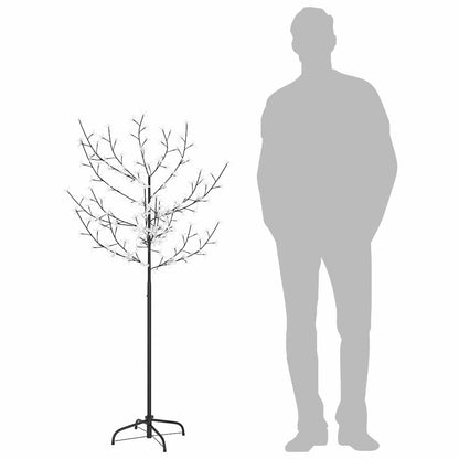 vidaXL Christmas Tree 120 LEDs Warm White Light Cherry Blossom 150 cm 4