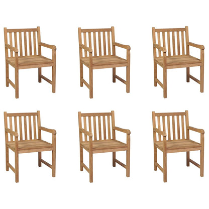 Outdoor Chairs Solid Teak Wood 6