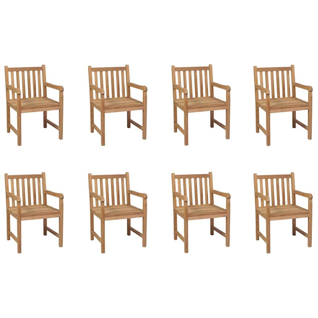 Outdoor Chairs Solid Teak Wood 8