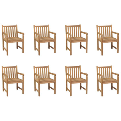 Outdoor Chairs Solid Teak Wood 8
