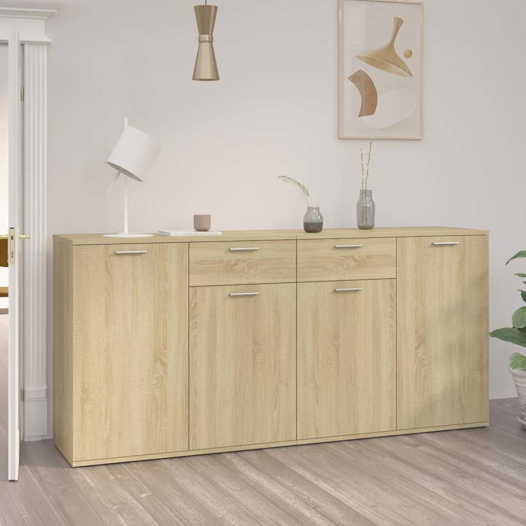 Sideboard 80x36x75 cm Engineered Wood Sonoma oak 160 cm