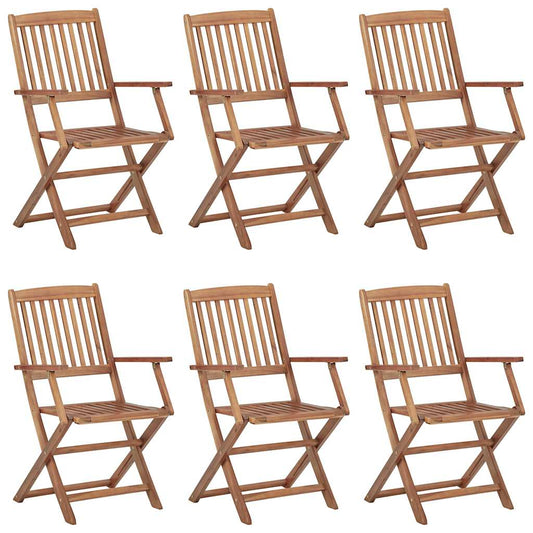 Folding Chairs Solid Acacia Wood with armrest