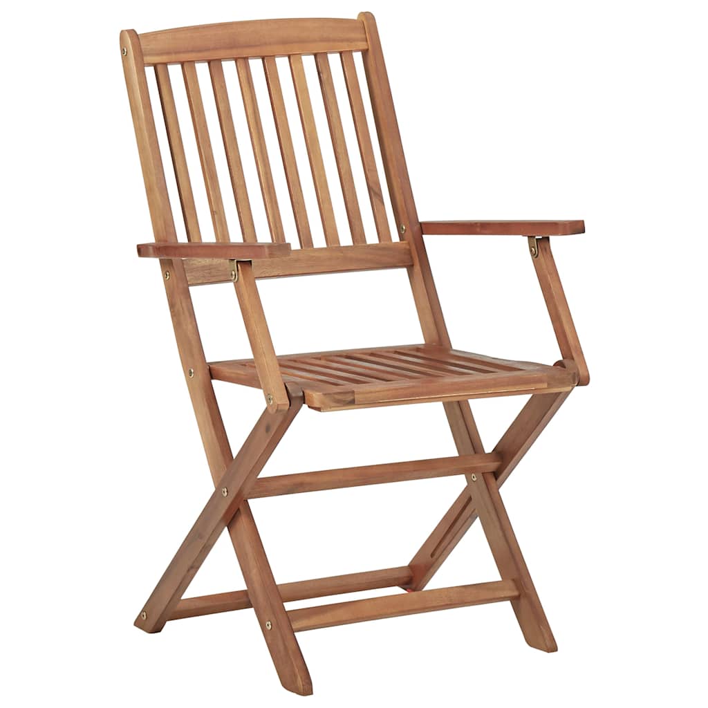 vidaXL Folding Chairs 6 pcs Solid Acacia Wood 2