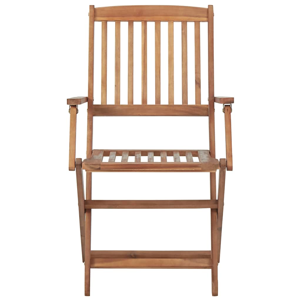 vidaXL Folding Chairs 6 pcs Solid Acacia Wood 3