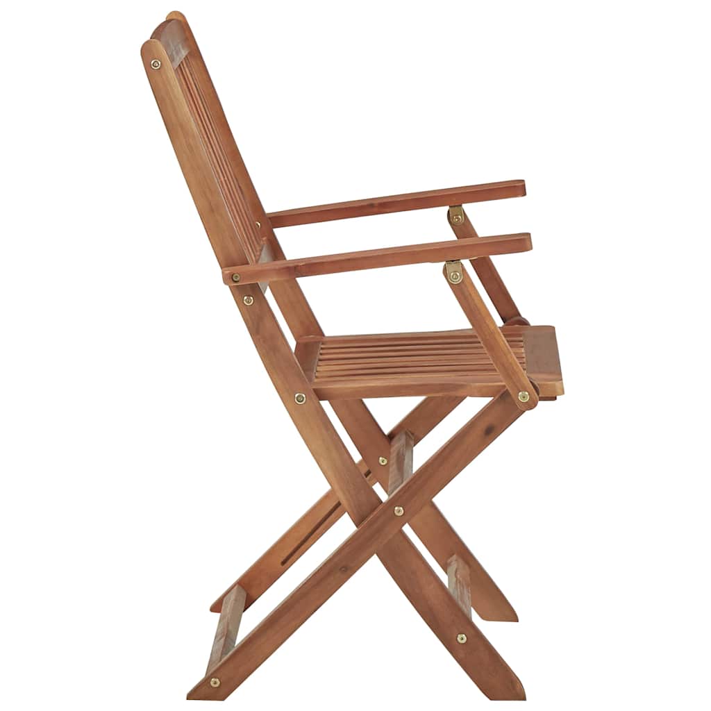 vidaXL Folding Chairs 6 pcs Solid Acacia Wood 5