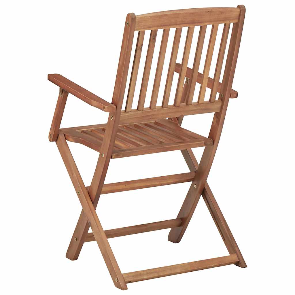 vidaXL Folding Chairs 6 pcs Solid Acacia Wood 4